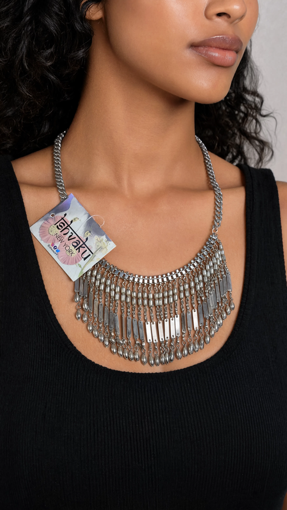 Silver Fidge Necklace